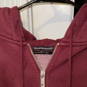 Brandy Melville Burgundy Zip Up